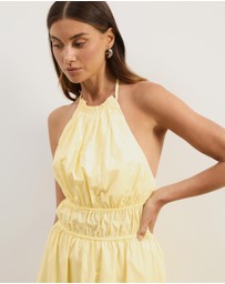 Atmos&Here - Georgia Cotton Poplin Halter Maxi Dress