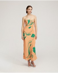 Oxford - Rio Strapless Printed Dress