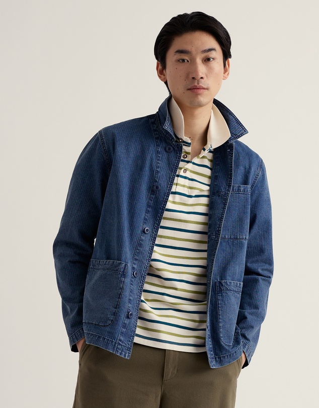 Seasalt - Seasalt Cornwall Multi Balefire Striped Polo in Organic Cotton
