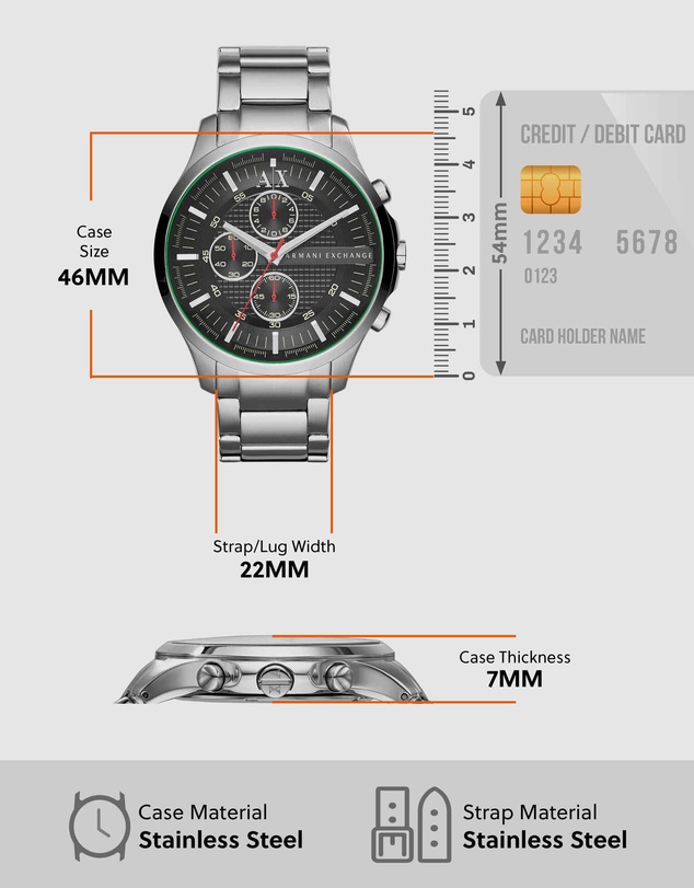 Armani Exchange - Silver Tone Chronograph Watch
