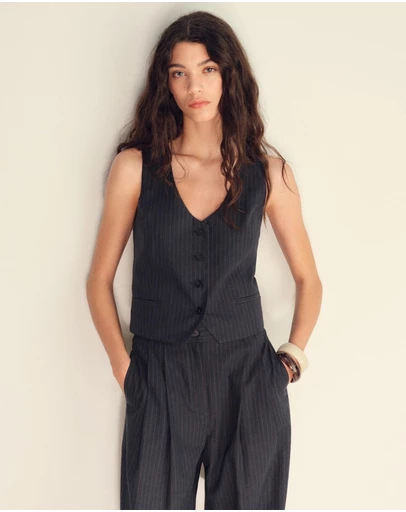 M.N.G - Bali Linen-Blend Suit Waistcoat