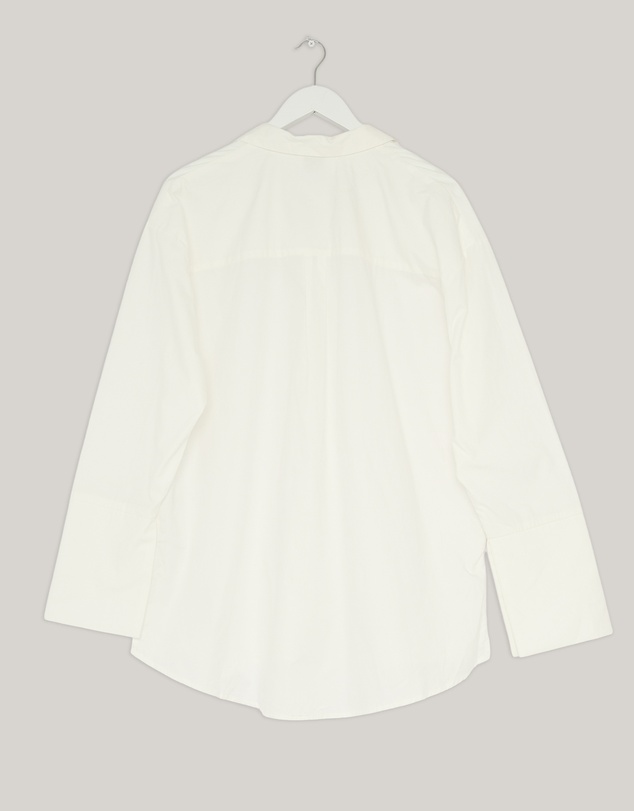 Revibe - Repaired Minima Esenciales Raine Cotton Shirt With Wide Cuffs - AU 8