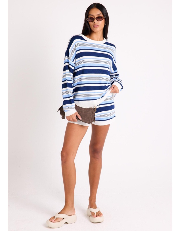 Subtitled - Chiara Stripes Knit Shorts