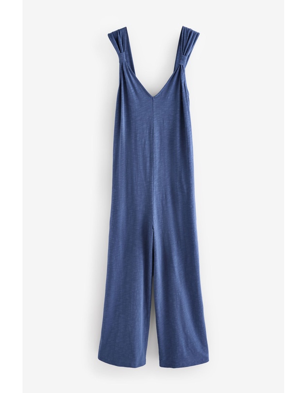 NEXT - 100% Cotton Jersey Wide Leg V-Neck Jumpsuit