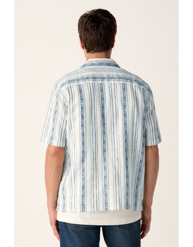 NEXT - Short Sleeve Textured Stripe Shirt