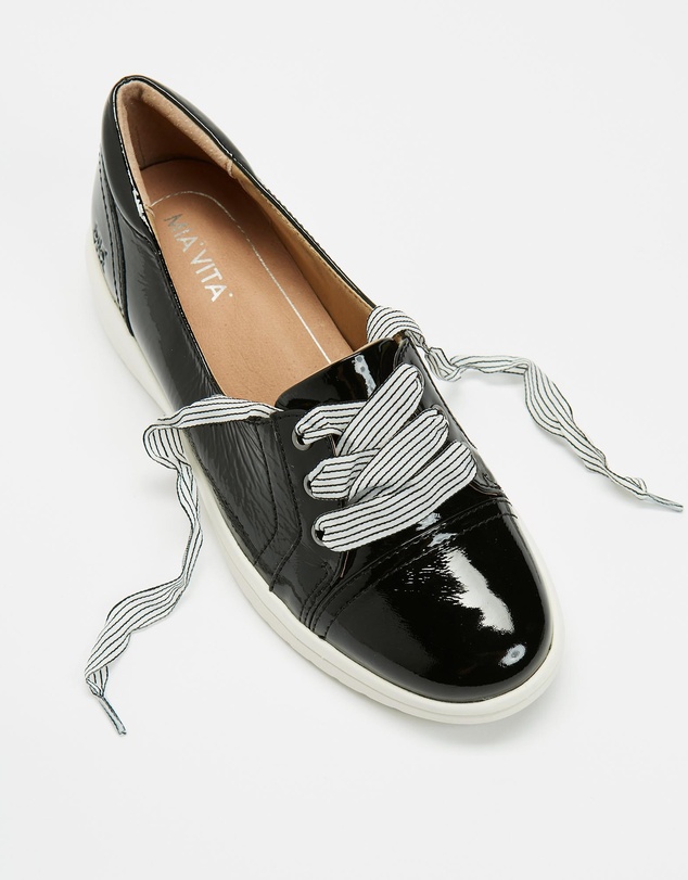 Mia Vita - Bridgette Slip-On Casual Sneaker - Black Patent