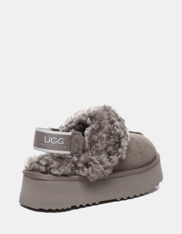 EVERAU - Australian Shepherd Ugg Waffle Curly Platform Cow Suede Upper House Shoes