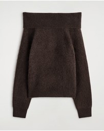 COS - Off-The-Shoulder Merino Wool Jumper