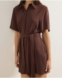 Atmos&Here - Holly Viscose Twill Mini Dress