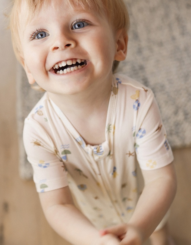 Kynd Baby - Essential Short Sleeve Onesie in Beach Box