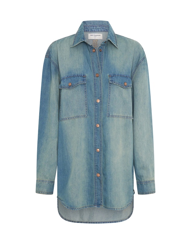ONE TEASPOON - Essential Denim Shirt - Blue Ranch