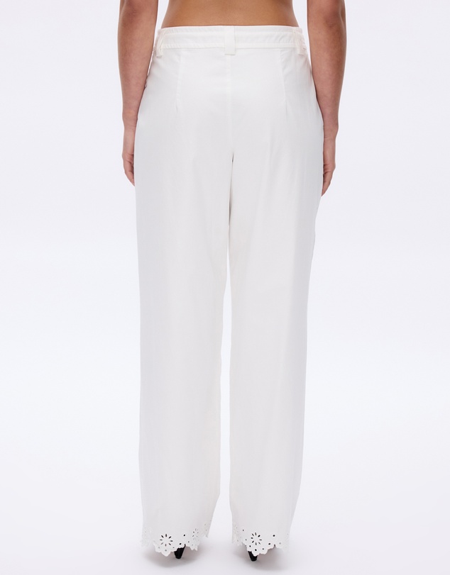 Minima Esenciales - Zinnia Cotton Embroidered Scallop Hem Pants