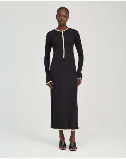Third Form - Bound Knit Ls Dress