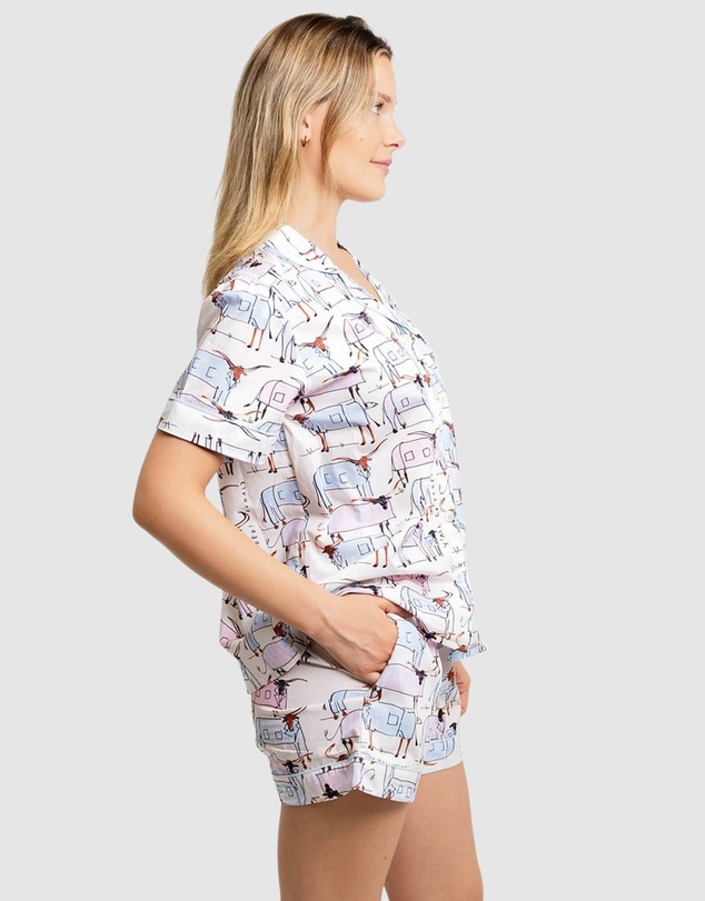 Sant And Abel - Women's Drawbertson Longhorns Short PJ Set