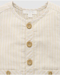 Purebaby - Linen Blend Romper -Kids-Babies
