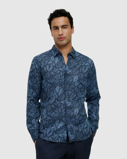 Trenery - Grove Linen Cotton Long Sleeve Shirt