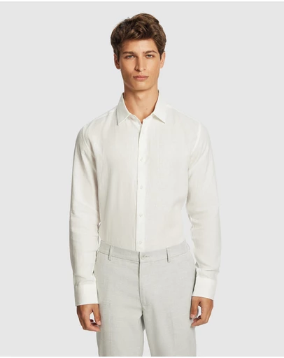 yd. - Malta Smart Slim Linen Shirt
