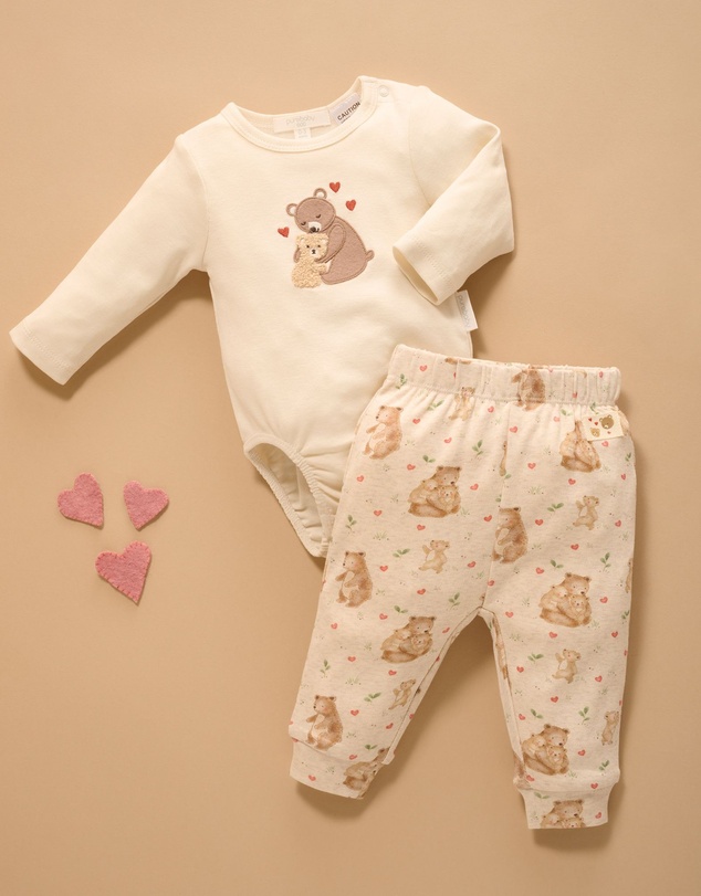 Purebaby - Love Bear 2 Piece Set -Kids-Babies