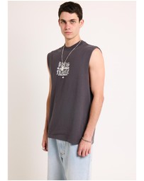Black Noise White Rain - Rue Des Muscle Tank