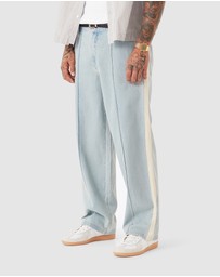 Zanerobe - Stitched Pintuck Denim Pant LT Blue
