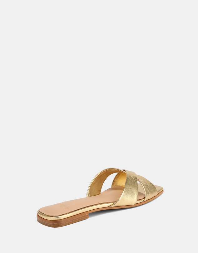Wittner - Emery Metallic Leather Flat Sandals