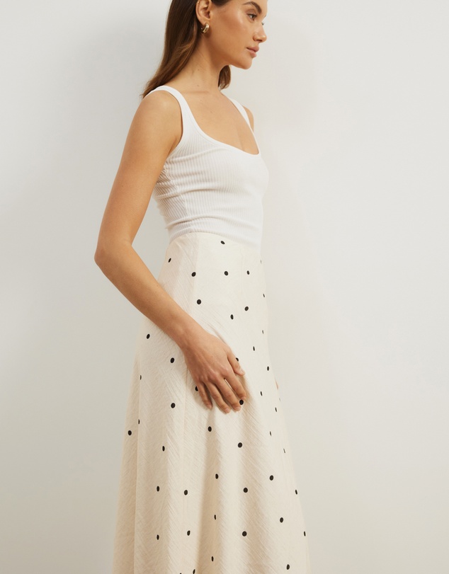 Atmos&Here - Anne Polka Dot Maxi Skirt