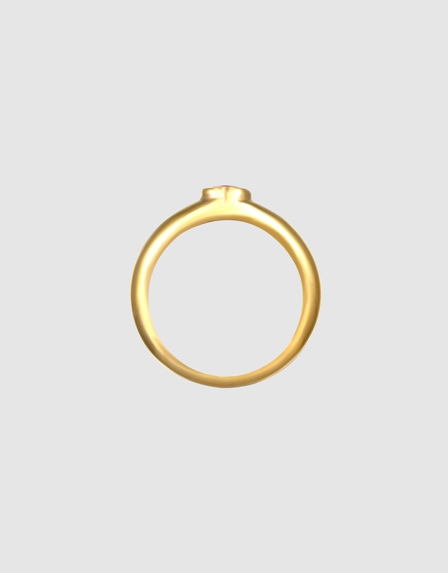 Elli Jewelry - Ring Pinky Crystal Heart Valentine 925 Sterling Silver Gold-Plated
