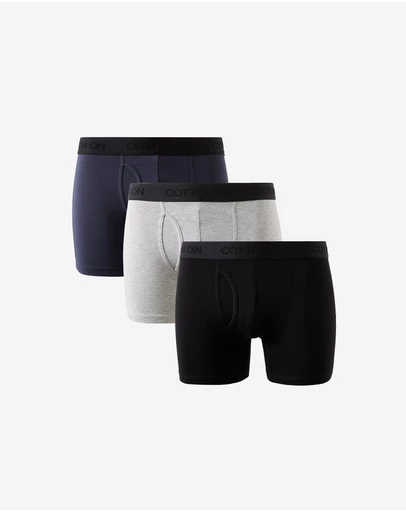 Cotton On - 3 Pack Mens Organic Cotton Boxer Brief