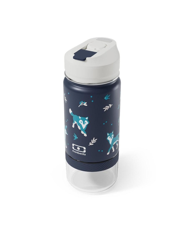 Monbento - Monbento Twisty Kids Water Bottle with Snack Container- Wolf