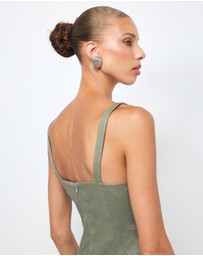 AERE - Clara Linen Mini Dress