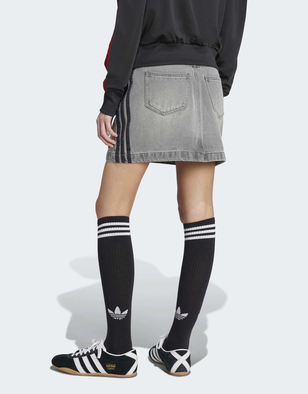 adidas Originals - Adicolor 3-Stripes Denim Mini Skirt Womens
