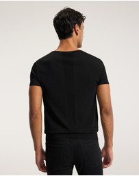 Calibre - Short Sleeve Tech Henley Black