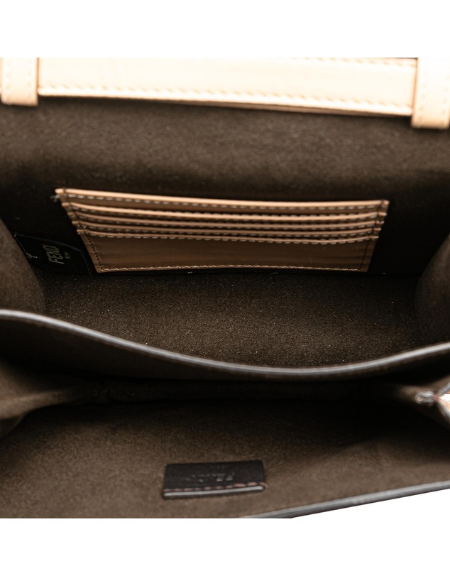 Fendi - Pre-Loved Leather Crystal Fab Crossbody