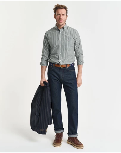 Gant - Regular Fit Striped Poplin Shirt