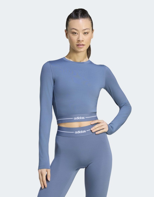 adidas Performance - Hyperglam Cropped Long Sleeve T-Shirt Womens