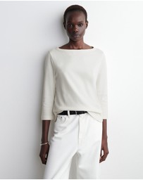 COS - 3/4 Sleeve Cotton Top