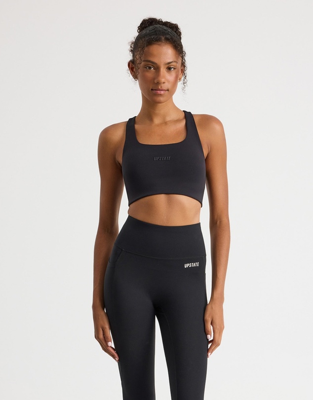 Upstate - Racer Back Crop - Black