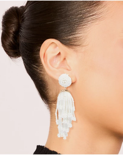 Lovisa - White Beaded Drop Earrings