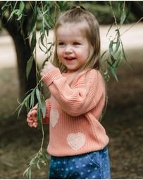 Kynd Baby - Embroidered Knit Jumper in Cameo