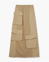 Desigual - Long cargo knit skirt