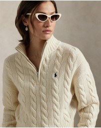 Polo Ralph Lauren - Cable Wool-Cashmere Half-Zip Sweater