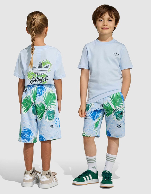adidas Originals - Allover Print Regular Shorts and Tee Set - Kids-Teens