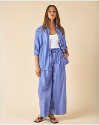 CAMIXA - Palazzo Wide Leg Striped Pants