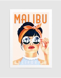 Olive et Oriel - Malibu Poster 1 by The Whiskey Ginger Art Print