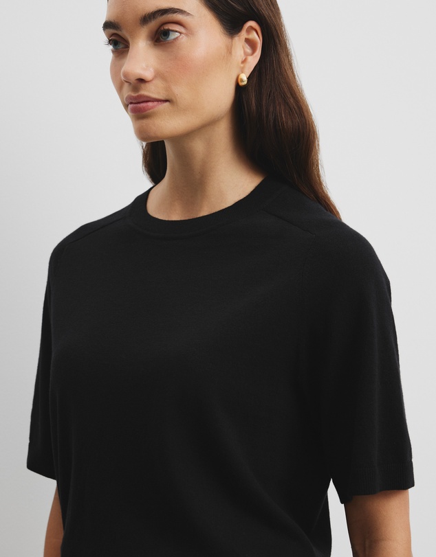 Country Road - Organically Grown Cotton Blend Cashmere Blend T-shirt