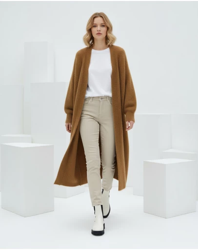 Mossée - Anya Long Fluffy Cardigan