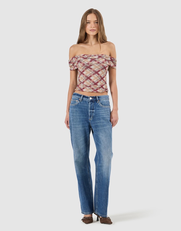 Rolla's - Field Lines Cold Shoulder Top