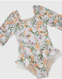 Aqua Blu Kids - Honeysuckle Short Sleeve Puff One Piece - Kids