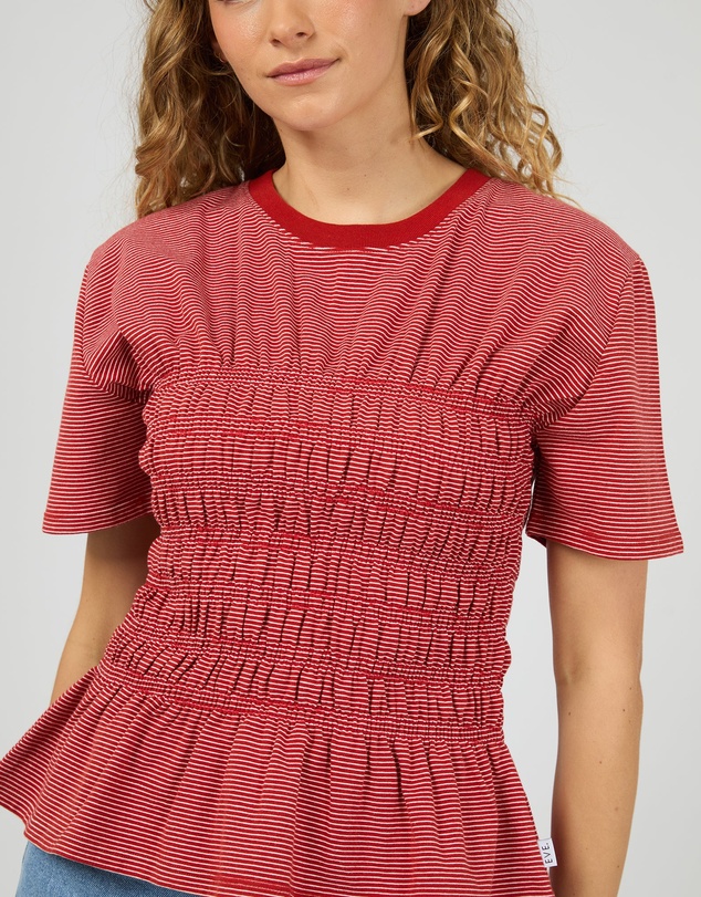All About Eve - Lipa Stripe Tee Red