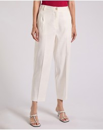 David Lawrence - Alima Stretch Linen Pants